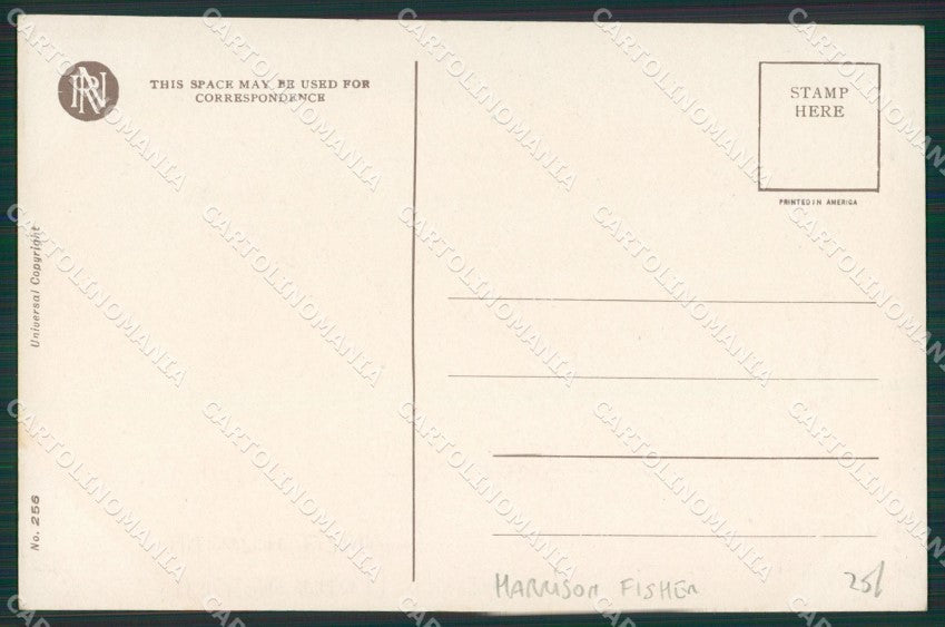 Artist Fisher Lady Make up postcard cartolina KS4770 – retro
