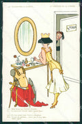 WWI WW1 Jonni Propaganda Comic Lady Italia Make up postcard cartolina KS4778 – fronte