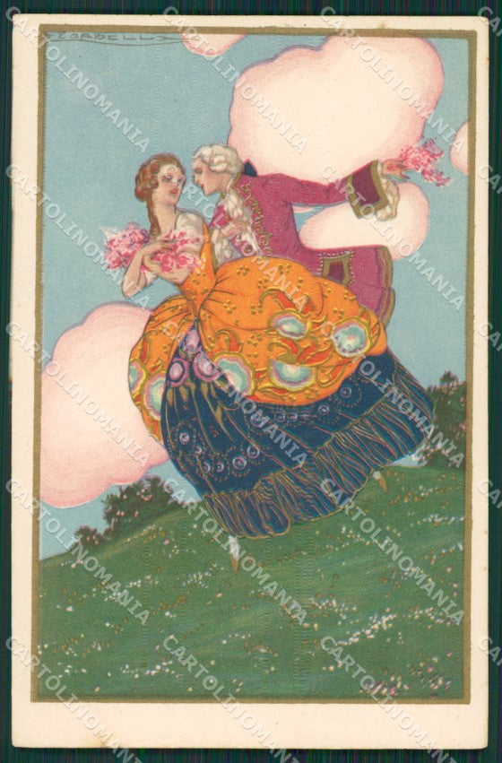Artist Lady Corbella Art Deco Degami serie 2158 postcard cartolina KS4780 – fronte