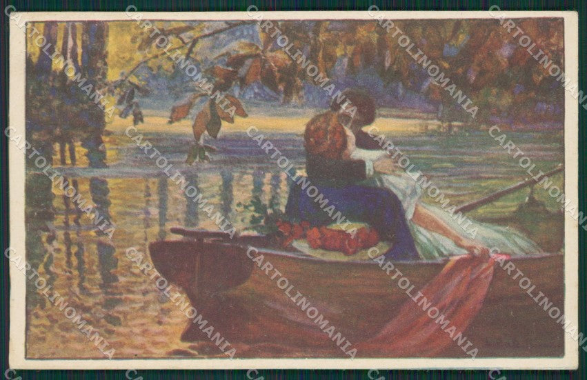 Artist Balestieri Romantic Couple UNGLUED serie 460 postcard cartolina KS4814 – fronte