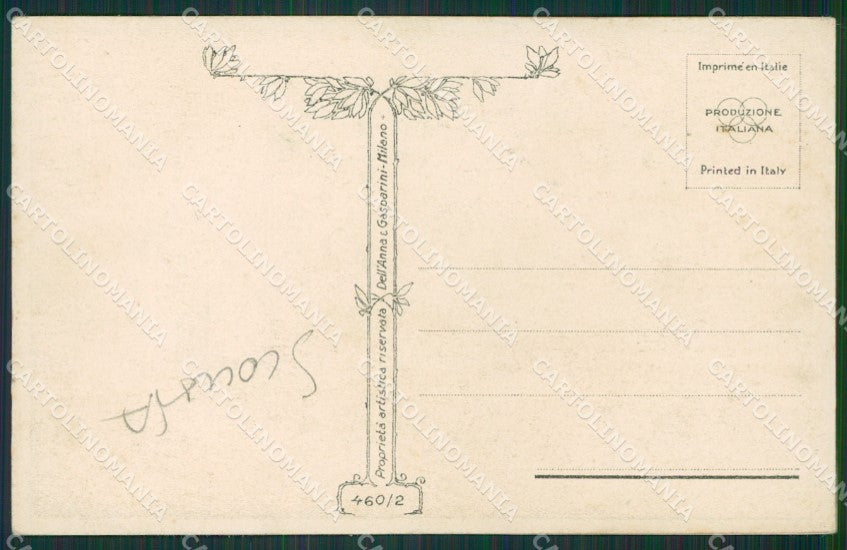 Artist Balestieri Romantic Couple UNGLUED serie 460 postcard cartolina KS4814 – retro