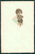 Artist Bianchi Glamour Lady Dog serie 2539 postcard cartolina KS4847 – fronte