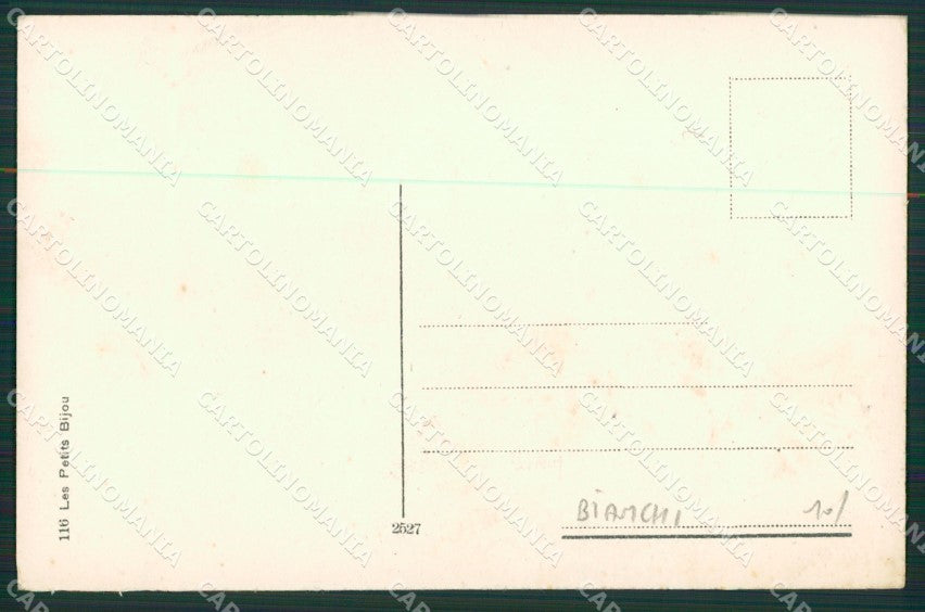 Artist Bianchi Japan Chin serie 2527 postcard cartolina KS4848 – retro