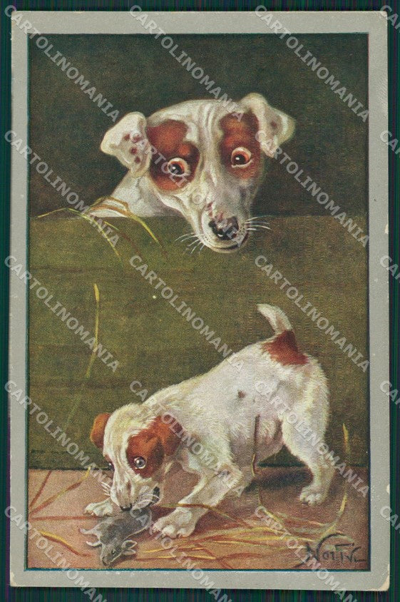 Artist Norfini Jack Russel Terrier dog postcard cartolina KS4850 – fronte