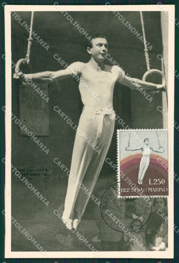 Repubblica San Marino Maximum Sport Ginnasta RPPC postcard cartolina KS4887 – fronte