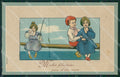 Artist Children Relief Fishing serie 646 postcard cartolina KS4917 – fronte
