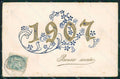 Buon Anno 1907 CREASE postcard cartolina KS4933 – fronte