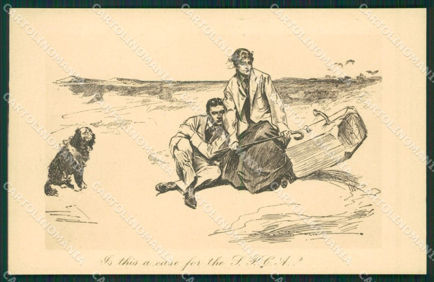 Artist Gibson Romantic Couple Lady postcard cartolina KS4935 – fronte