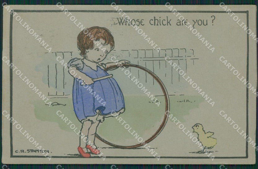 Artist Girl Chick Stanyon postcard cartolina KS4936 – fronte