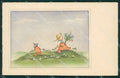 Artist Girl Ladybug CK postcard cartolina KS4946 – fronte