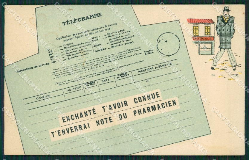 Telegramme telegramma comic postcard cartolina KS5003 – fronte