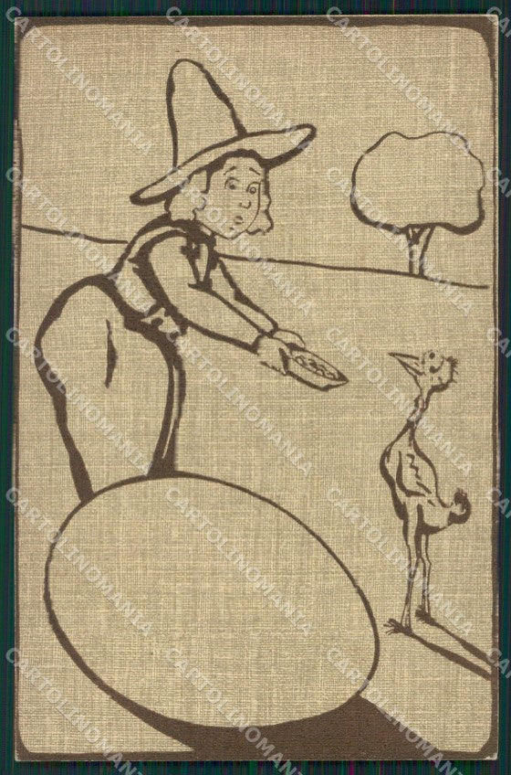 Artist MEU Boy Easter Egg Buona Pasqua postcard cartolina KS5007 – fronte