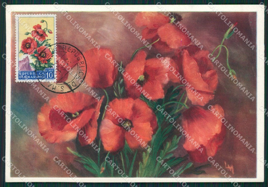 Repubblica San Marino Maximum Flowers FG postcard cartolina KS5115 – fronte
