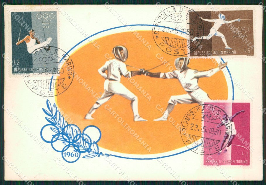 Repubblica San Marino Maximum Sport Scherma Fencing FG postcard cartolina KS5135 – fronte