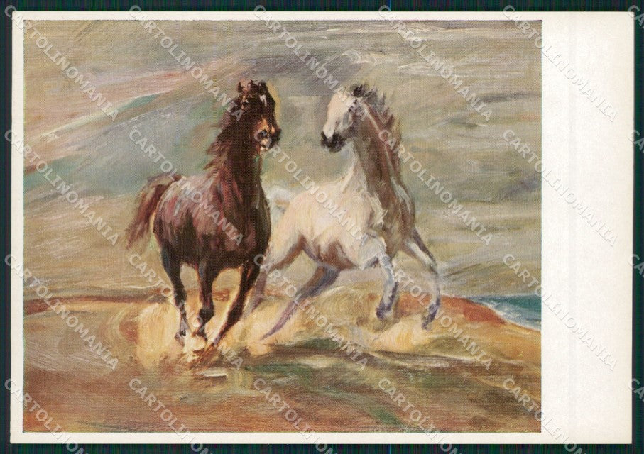 Artist Dullberg Horse Cavallo FG postcard cartolina KS5156 – fronte