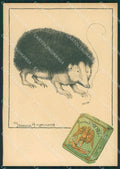 Artist Hagemans Hedgehog Cigarettes RETRO BIANCO FG postcard cartolina KS5164 – fronte
