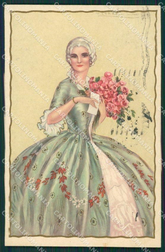 Artist Corbella Lady Degami serie 2251 postcard cartolina KS5189 – fronte