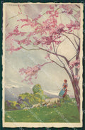 Artist Corbella Lady Art Deco Augurale Degami serie 767 CREASES postcard KS5203 – fronte