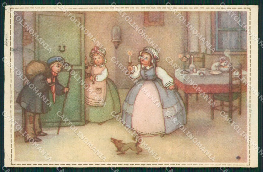 Artist Dalmonte Children Augurale Degami 1042 CREASE postcard cartolina KS5244 – fronte