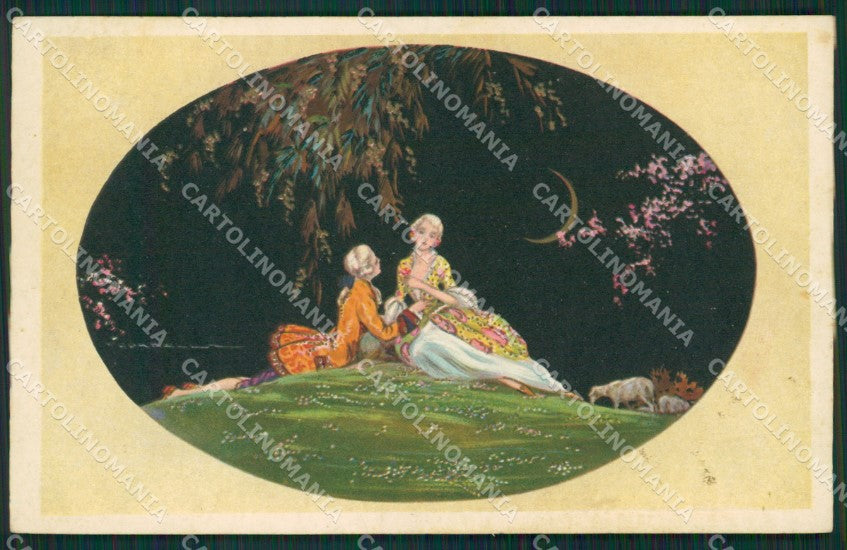 Artist Corbella Lady Easter Augurale Degami 1122 postcard cartolina KS5324 – fronte