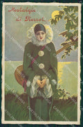 Artist Corbella Lady Pierrot  Degami 895 PIN HOLE postcard cartolina KS5330 – fronte