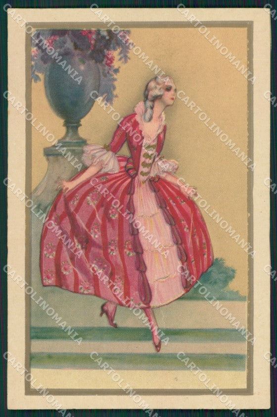 Artist Corbella Lady Art Deco Degami 1003 postcard cartolina KS5333 – fronte