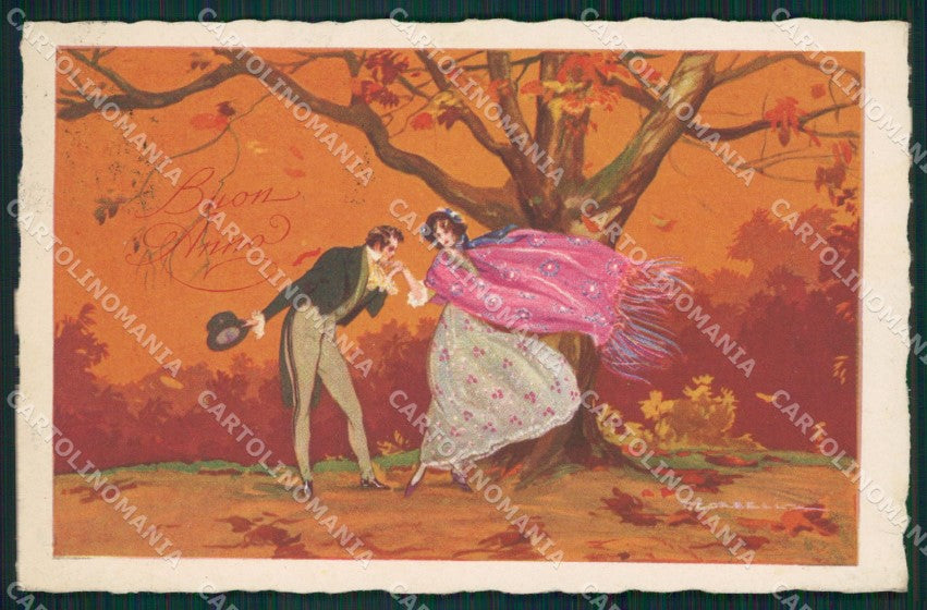 Artist Corbella Lady Art Deco Augurale Degami 869 postcard cartolina KS5374 – fronte