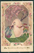 Artist Corbella Lady Easter Degami 1028 CREASES postcard cartolina KS5425 – fronte