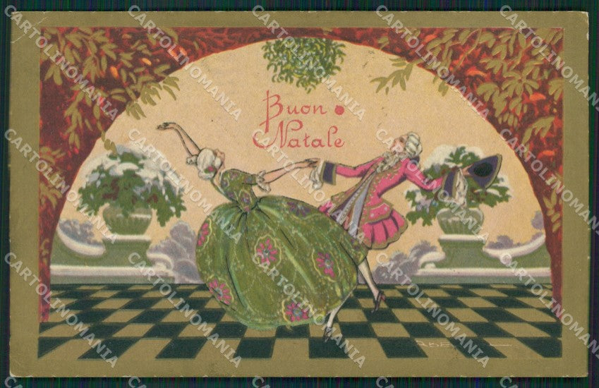 Artist Corbella Lady Deco Degami 3015 CORNER CREASE postcard cartolina KS5496 – fronte