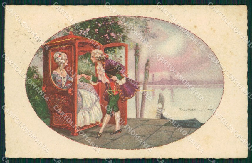 Artist Corbella Lady Venezia Augurale Degami 694 CREASE cartolina KS5568 – fronte