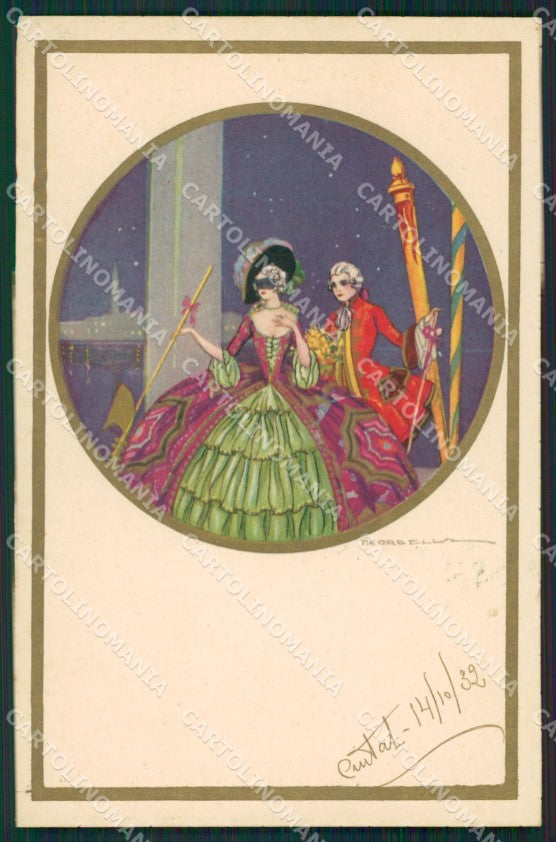 Artist Corbella Lady Venezia Augurale Degami 2076 postcard cartolina KS5570 – fronte