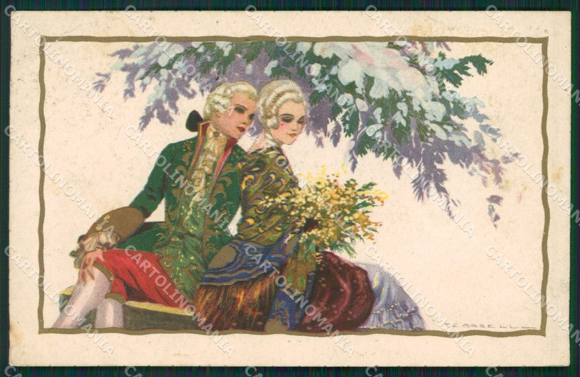 Artist Corbella Lady Augurale Degami 1085 CREASE postcard cartolina KS5610 – fronte