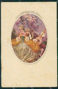 Artist Corbella Lady Man playing mandolin Augurale Degami 896 cartolina KS5631 – fronte