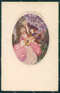 Artist Corbella Lady Man playing mandolin Augurale Degami 896 cartolina KS5633 – fronte
