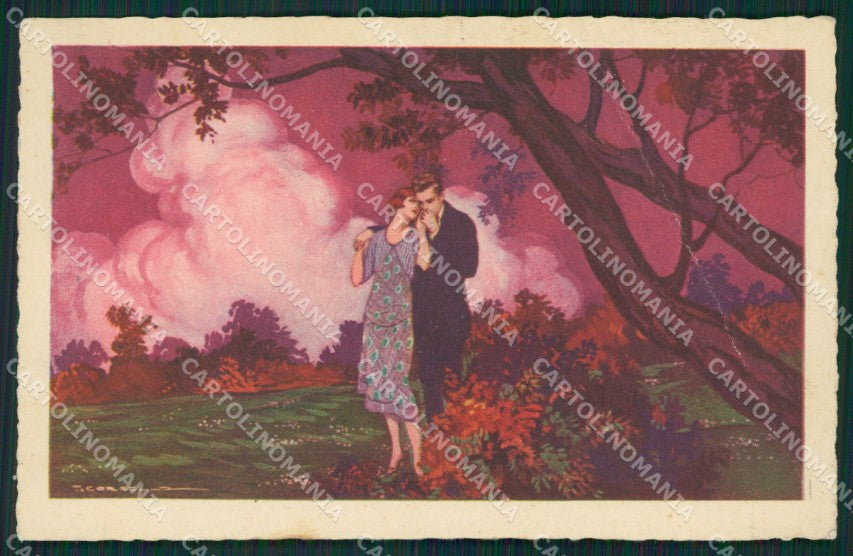 Artist Corbella Lady Augurale Degami 66 CREASED postcard cartolina KS5644 – fronte