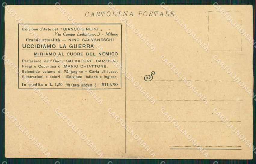 Artist Chiattone Futurismo SMALL CREASES postcard cartolina KS5652 – retro