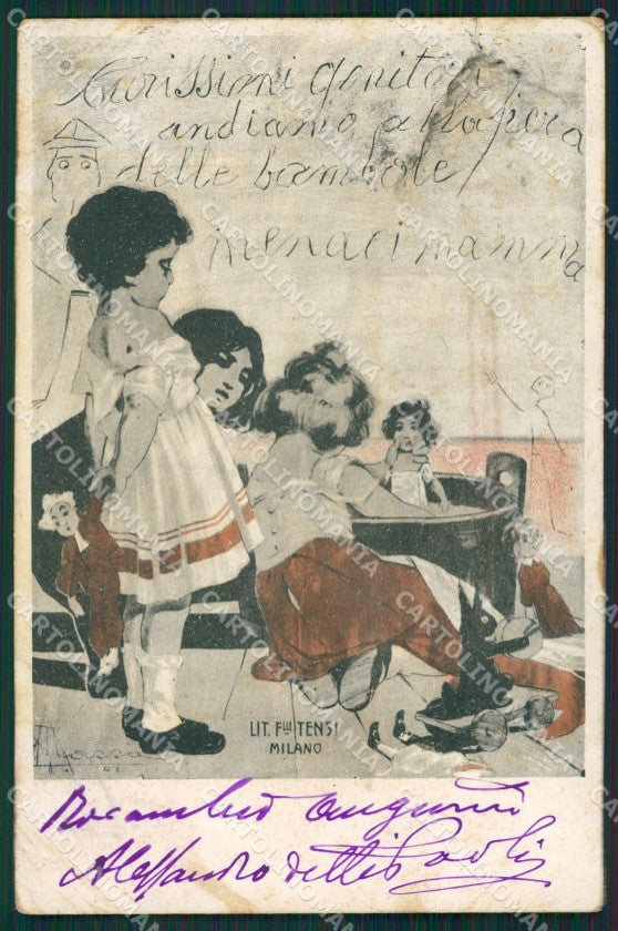 Artist Mazza Fiera delle Bambole Milano Commemorativa postcard cartolina KS5678 – fronte