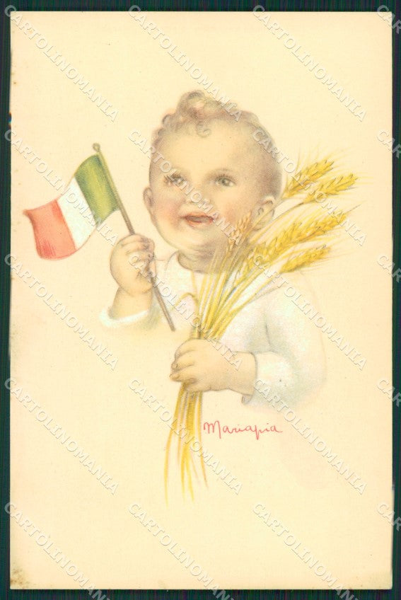 Maria Pia Child Tricolore Propaganda serie 3176 postcard cartolina KS5701 – fronte