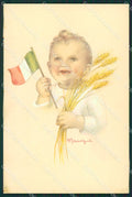 Maria Pia Child Tricolore Propaganda serie 3176 postcard cartolina KS5701 – fronte