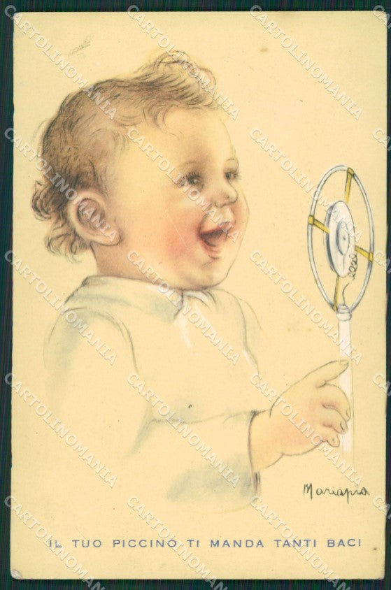 Maria Pia Child Propaganda Radio serie 3172 CREASE postcard cartolina KS5707 – fronte