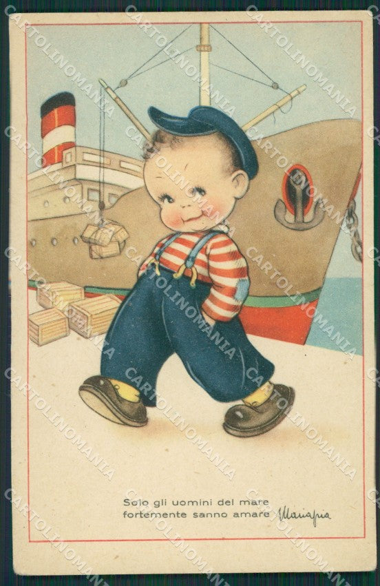 Maria Pia Child Marina serie 195 postcard cartolina KS5709 – fronte