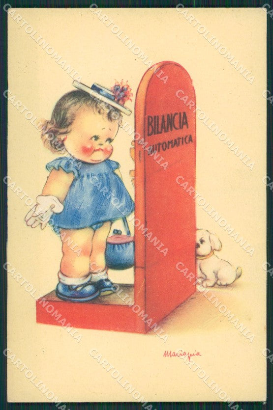Maria Pia Dog Girl serie 9022 postcard cartolina KS5721 – fronte