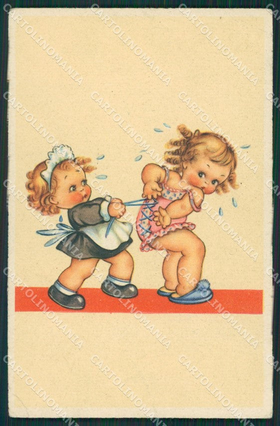 Maria Pia Children Serie 163 CREASES postcard cartolina KS5724 – fronte