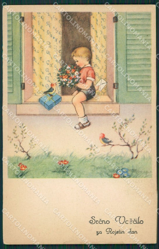Maria Pia Child serie 181 postcard cartolina KS5739 – fronte