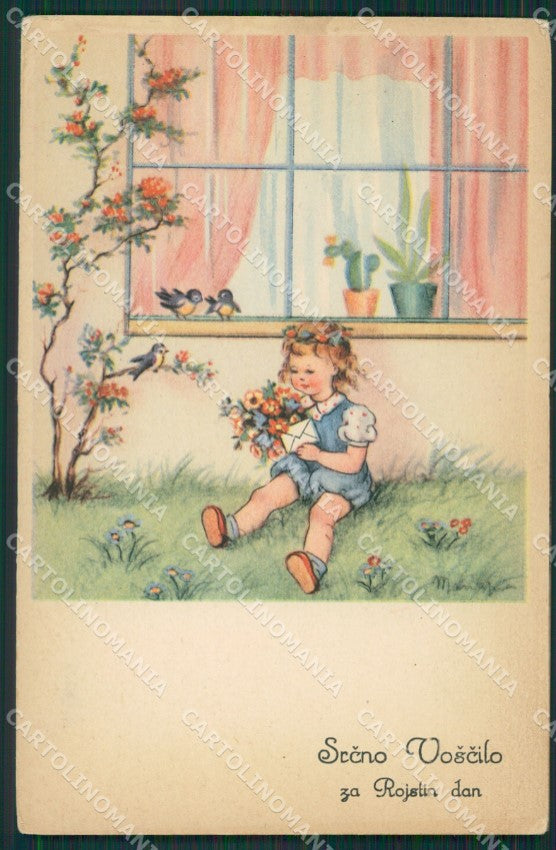Maria Pia Child serie 181 CREASE postcard cartolina KS5741 – fronte