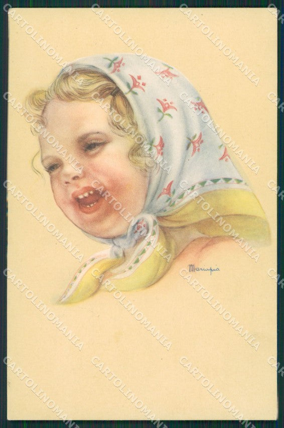 Maria Pia Girl serie 536 ABRADED postcard cartolina KS5744 – fronte