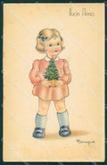 Maria Pia Girl Augurale serie 9007 postcard cartolina KS5759 – fronte
