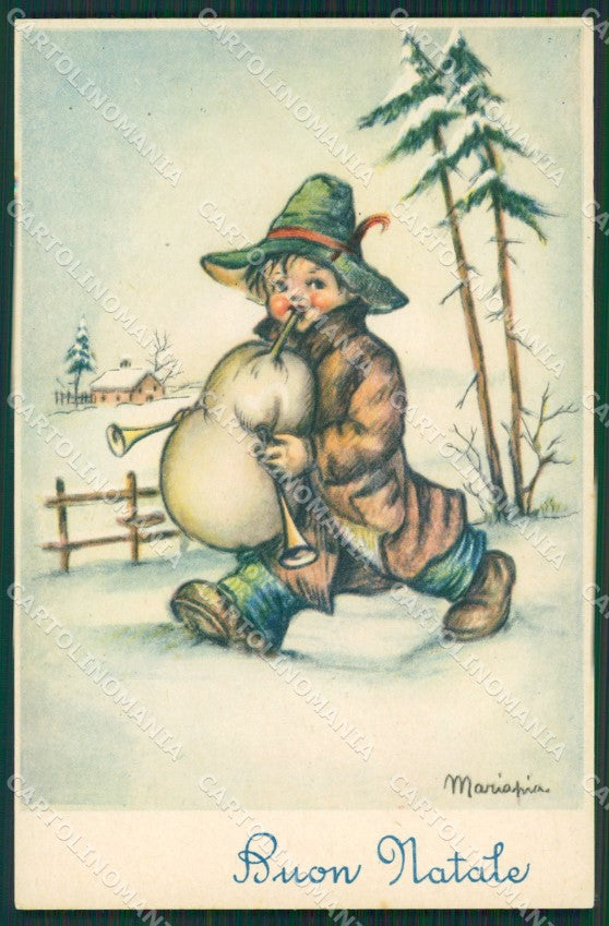 Maria Pia Child Augurale Zampognaro Bagpipe serie 29 postcard cartolina KS5763 – fronte