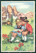 Maria Pia Children Mountain serie 590 postcard cartolina KS5778 – fronte