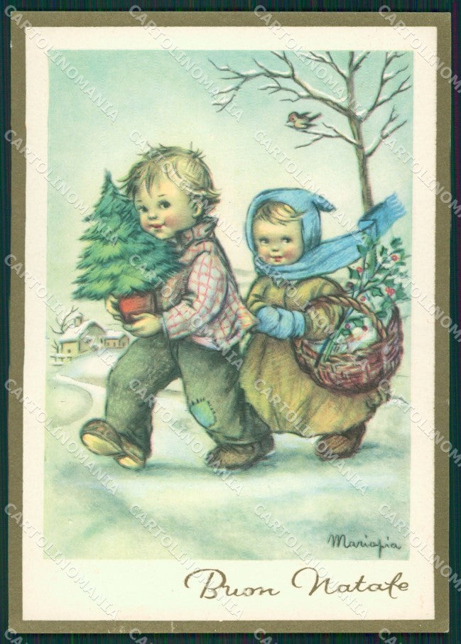 Maria Pia Child Augurale Christmas FG postcard cartolina KS5788 – fronte